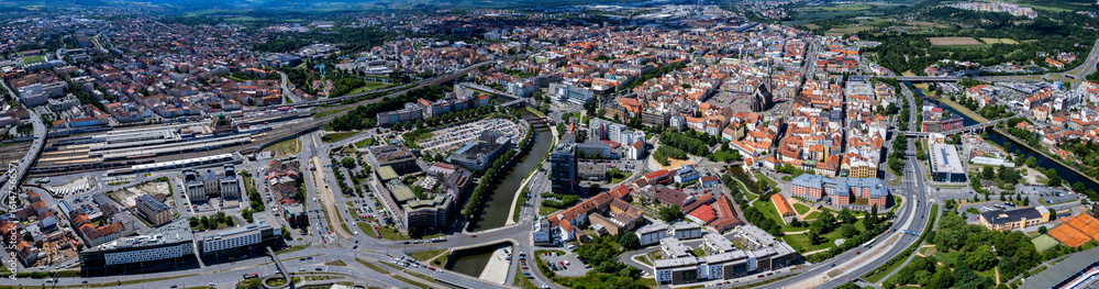 Aerial view of the city Pilsen in the czech Republic on a sunny day in summer. Aerial view of the city Pilsen in the czech Republic on a sunny day in summer.