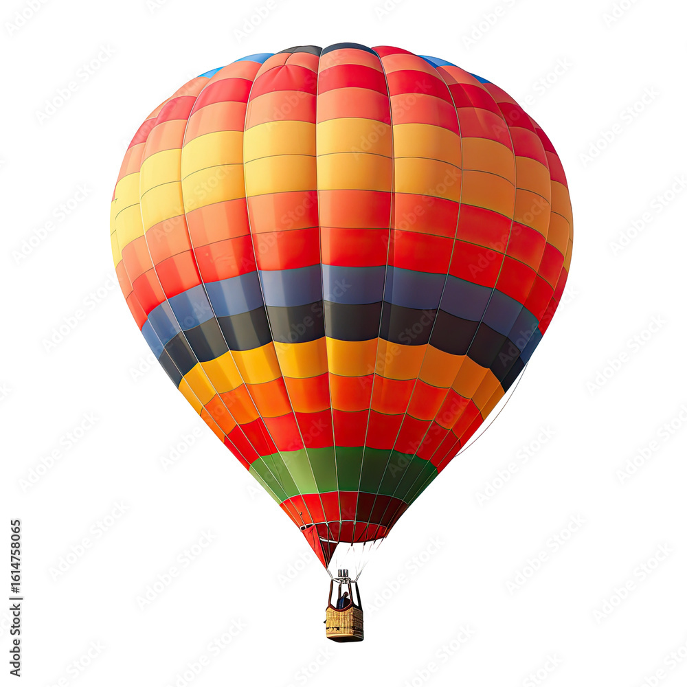 Naklejka premium Colorful hot air balloon, full view