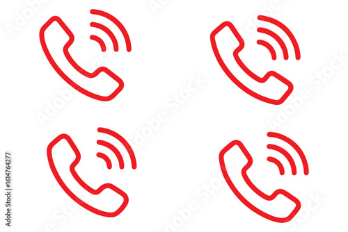 Fotografi Ringing phone icon connecting remotely. Icon symbol illustration