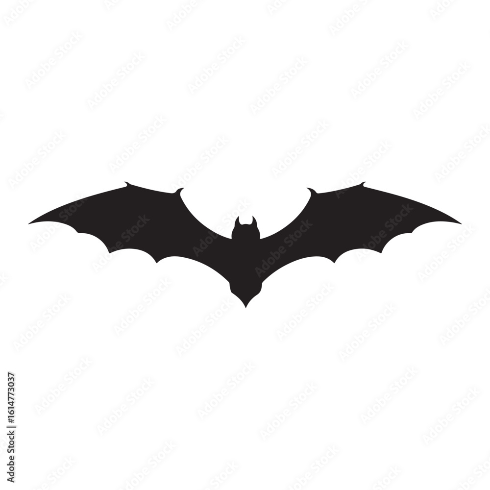 Fototapeta premium Bat wings silhouette vector flat illustration design