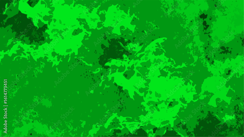 Obraz premium Abstract vibrant camouflage pattern with overlapping, leaf-like shapes in various shades of green neon to deep forest tones. Digital, high-contrast aesthetic, ideal for tactical design, military-style