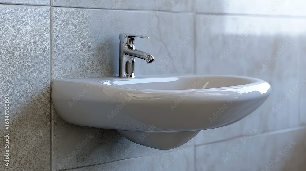 Fototapeta premium mounted wall hung sink