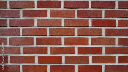 Wallpaper Mural Clean Red Brick Wall with Uniform Pattern and Textured Surface Torontodigital.ca