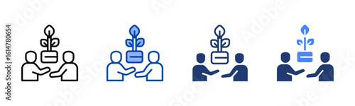 Support icon set multiple style collection