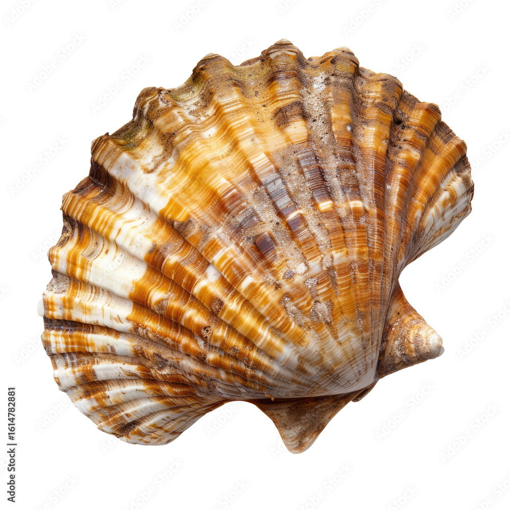 Fototapeta premium Close-up of a sea shell, displaying intricate patterns