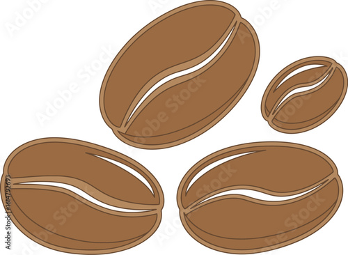 Rich brown coffee beans artfully arranged for your caffeine inspiration