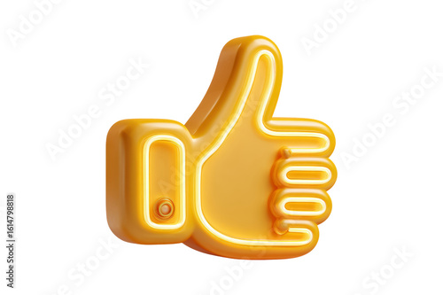 Positive gesture icon digital art bright theme