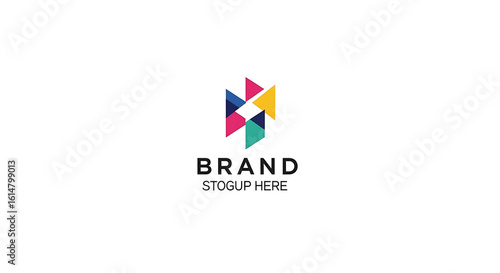 A colorful geometric logo comprised of triangles forming an abstract shape on a white background ai generated Free Download A colorful geometric logo comprised of triangles forming an abstract shape on a white background ai generated - GFXLoad