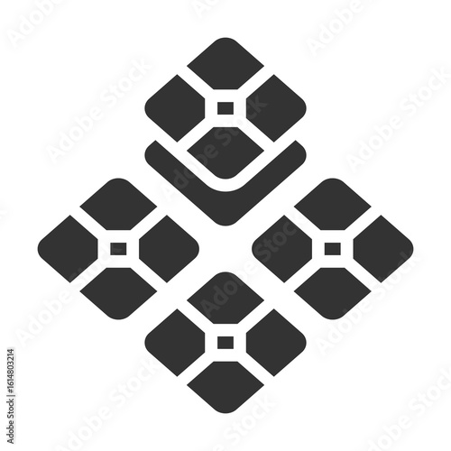 Ceramic Tile Icon Glyph Style. Vector Illustration Design