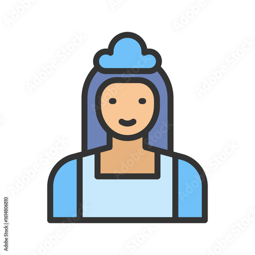 Maid icon vector image. Suitable for mobile apps, web apps and print media.