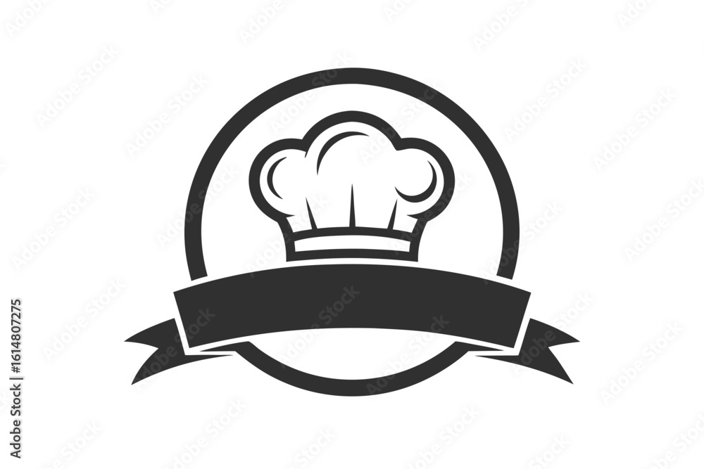 chef hat minimalist logo black and white silhouette chef hat minimalist logo black and white silhouette