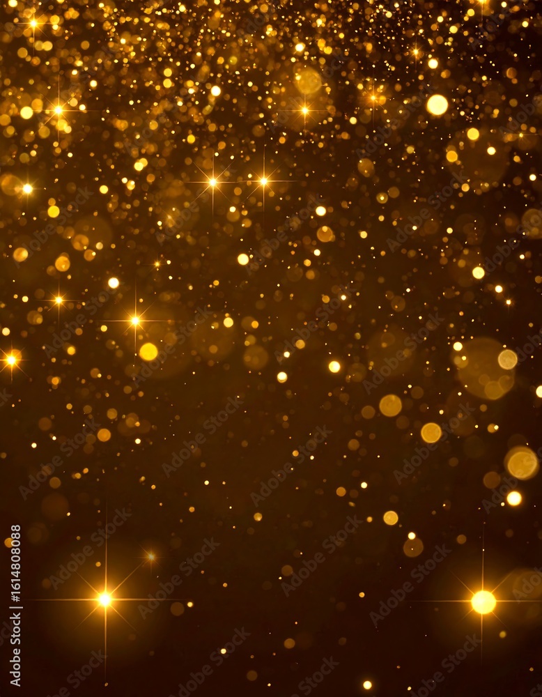 Obraz premium Golden glitter bokeh background