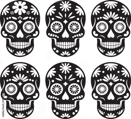  Colorful Mexican Sugar Skull – Día de los Muertos Vector Art
2️⃣ Traditional Day of the Dead Sugar Skull Illustration
3️⃣ Floral Mexican Sugar Skull – Decorative Calavera Design
4️⃣ Hand Drawn Sugar 