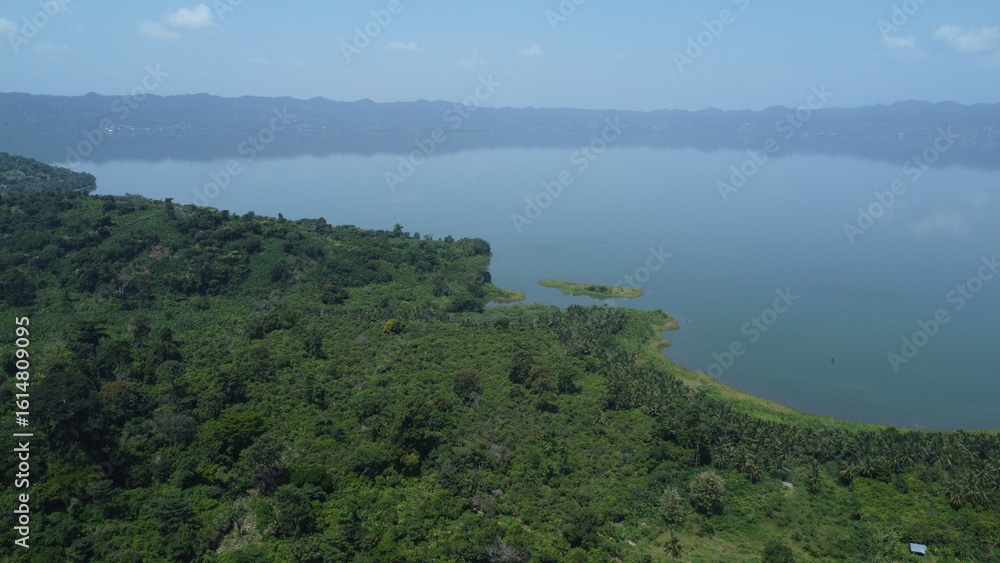Scenic View of Lake Bosomtwe and Lush Vegetation in Ghana Scenic View of Lake Bosomtwe and Lush Vegetation in Ghana