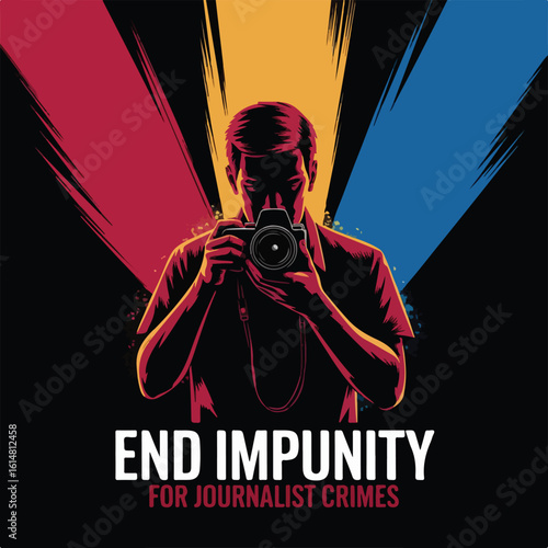 International Day to End Impunity for Crimes Against Journalists – advocacy and press freedom illustration.