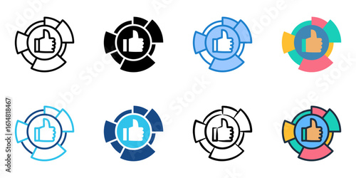 Market Validation icon set multiple style collection 
