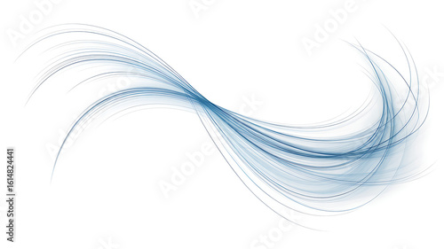 Abstract Blue Wave Curve on White Background,Abstract blue brush stroke curve on white background,Abstract blue wave flowing,blue wave lines with fine texture isolated,blue wave melody lines on white,