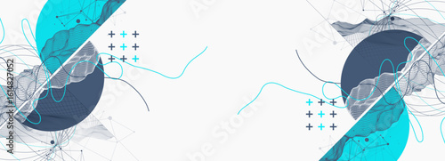 Abstract wireframe background. Modern science or technology art elements. Surface illustration.