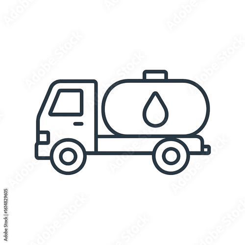 Airport service for traveling fuel truck icon transparent background