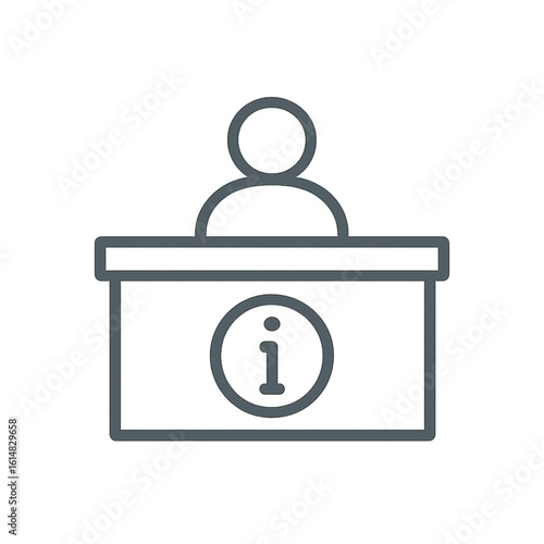 Airport service for travel information desk icon transparent background