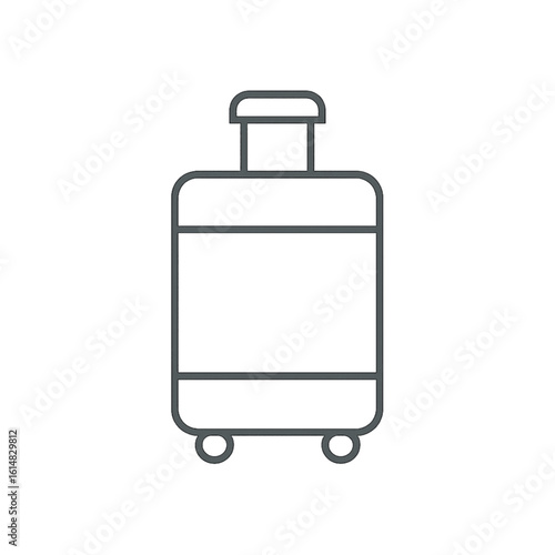 Airport service for travel suitcase icon transparent background