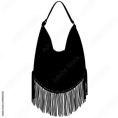 Silhouette hobo bag with fringe detail – Casual luxe fashion accessory