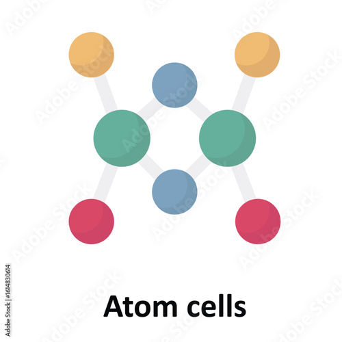 Atom cells Vector Icon which can easily modify or edit