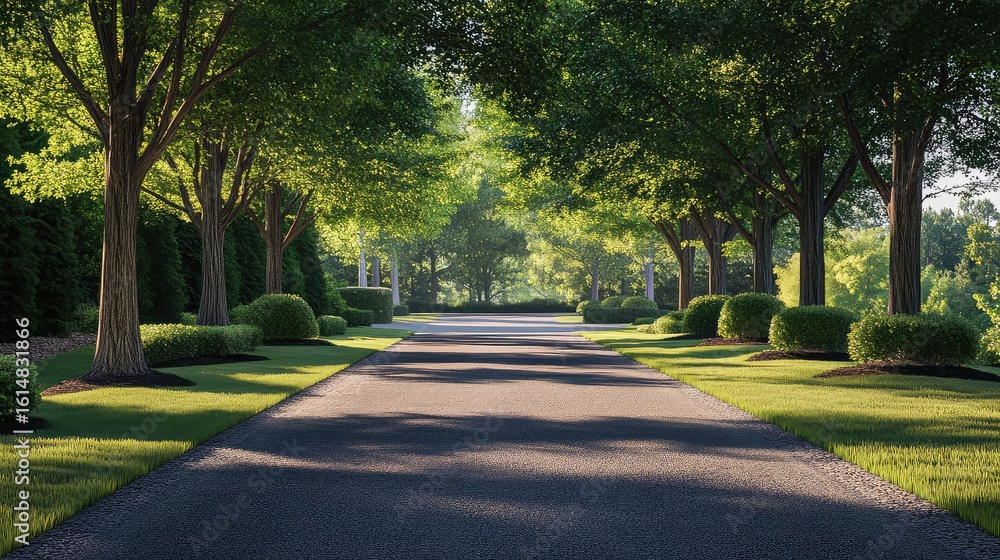 Fototapeta premium s tree lined driveway