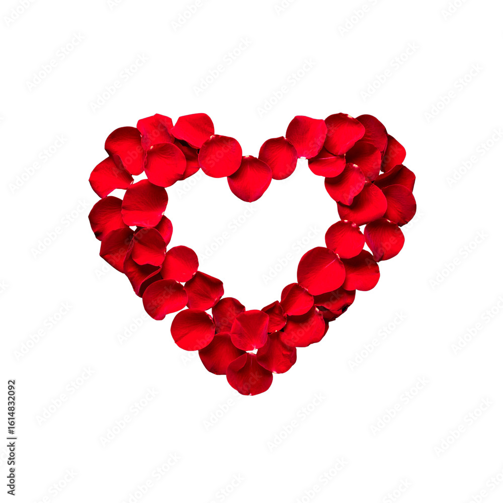 Obraz premium Red heart isolated, a romantic symbol of love and passion, perfect for Valentine's Day celebrations