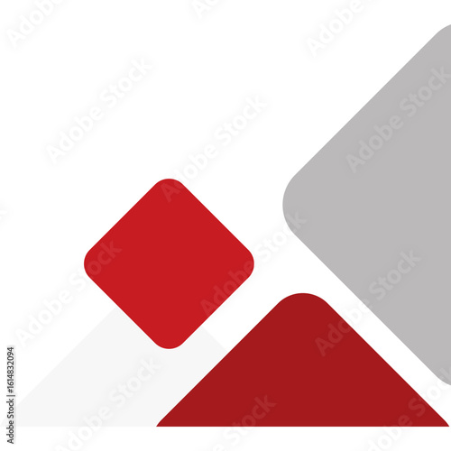 Free Download Red White Geometric Corner - GFXLoad