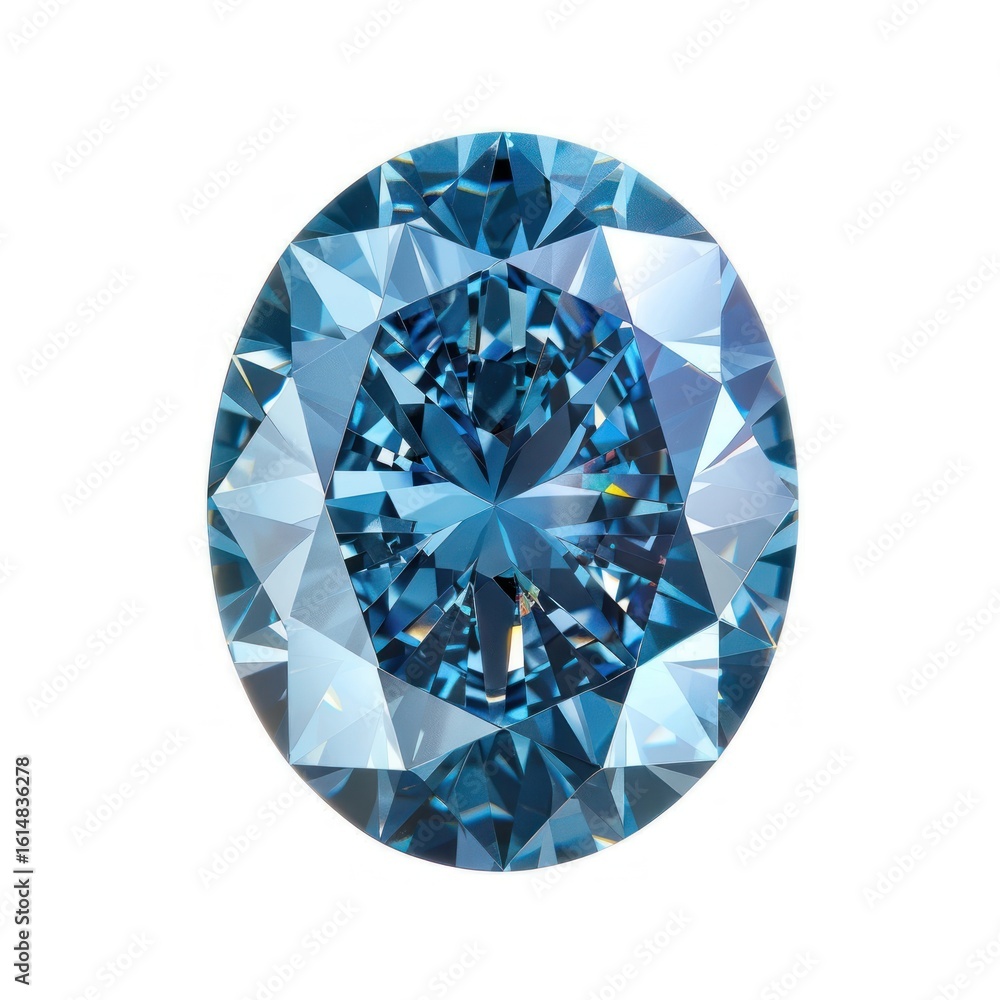 Fototapeta premium Brilliant blue diamond gemstone