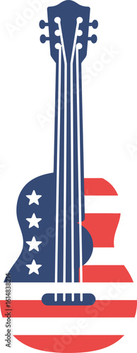 American flag guitar