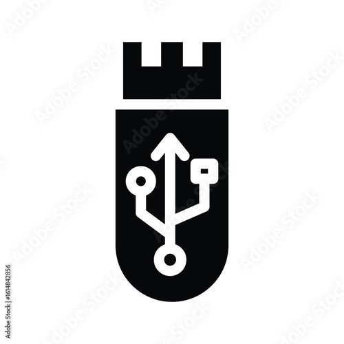 usb glyph icon illustration vector graphic.eps