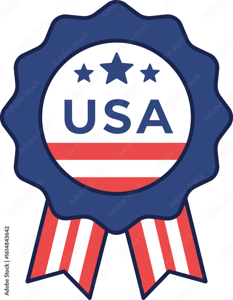 Fototapeta premium Usa award ribbon badge