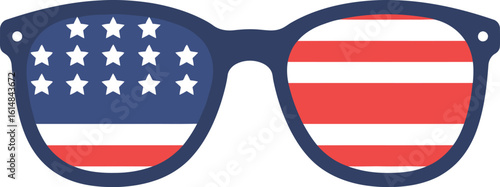 Patriotic sunglasses with american flag design