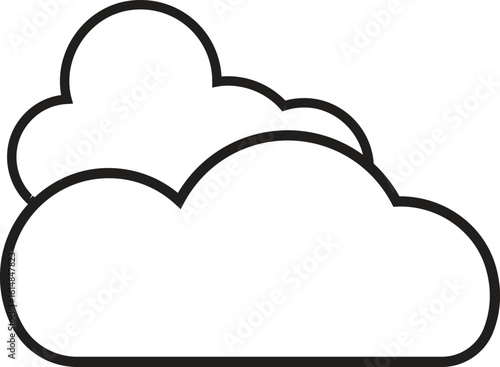 Minimal cloud with raindrops icon representing light showers and moisture in weather symbol set with transparent background