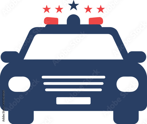 Police car icon law enforcement vehicle