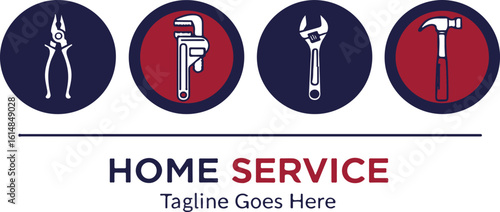 This graphic is perfect for branding a handyman, plumber, electrician, or general contractor company.