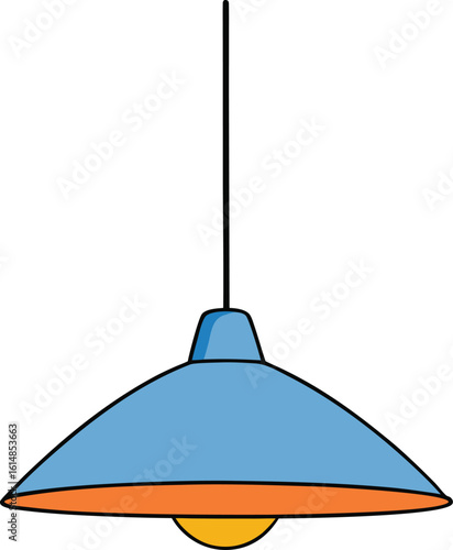 pendant ceiling light vector illustration on transparent background