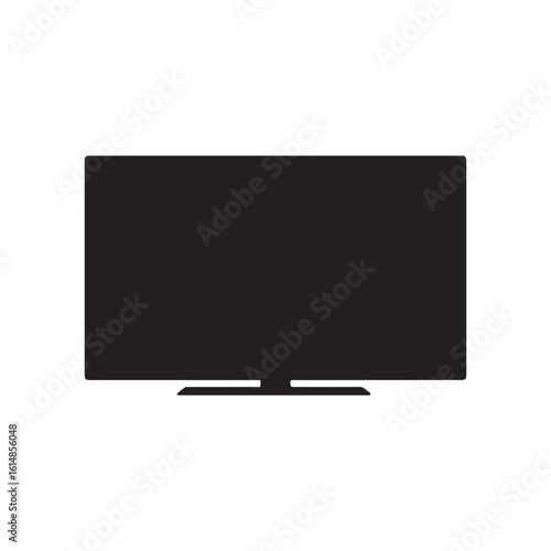Smart big led tv silhouette isolated on white background. Led tv icon vector illustration design