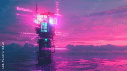 distortion glitching signal tower