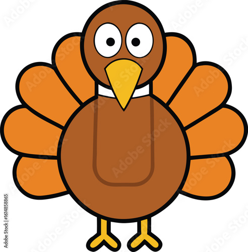 thanksgiving turkey icon vector illustration on transparent background