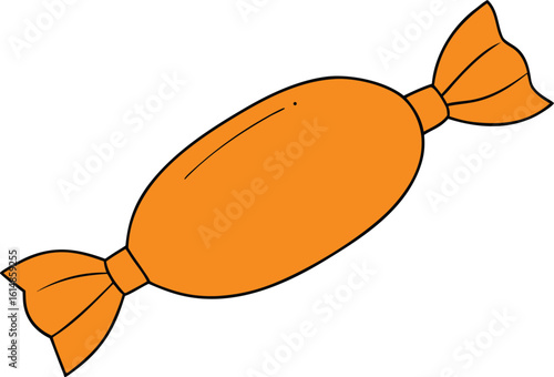 toffee candy wrapped vector illustration on transparent background