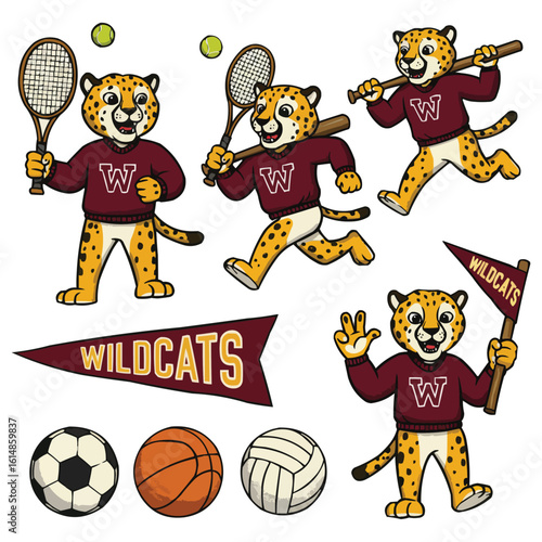 Wildcats Mascot Sports Collection