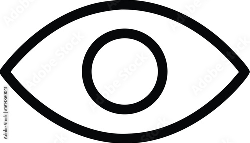 Stylized eye symbol outline vision sight