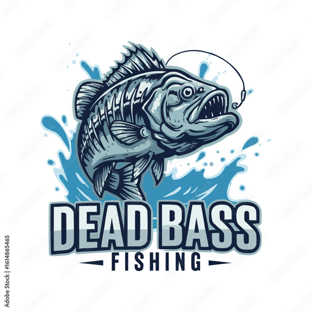 Naklejka premium Dead Bass Fishing Logo
