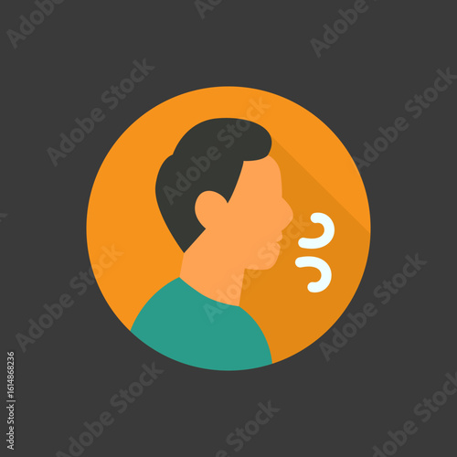 Man Practicing Deep Breathing Exercise