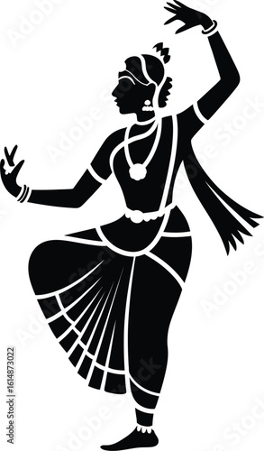 Ballet dancers performing graceful poses silhouettes