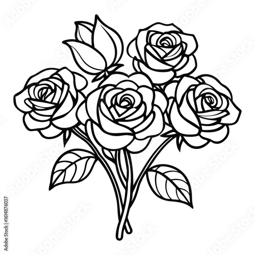 Wallpaper Mural vector illustration of a rose Torontodigital.ca