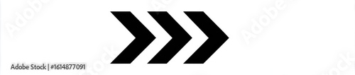 Three black right-pointing arrows